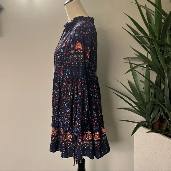 Glamorous Sugar, Sugar Navy Blue Disty Pint Swing Dress - Picture 4 of 12